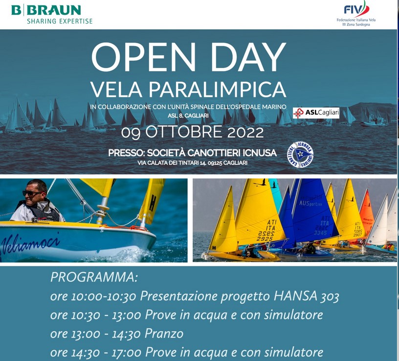 VELA PARALIMPICA:OPEN DAY IL 9 OTTOBRE CON FIV E UNITA’SPINALE