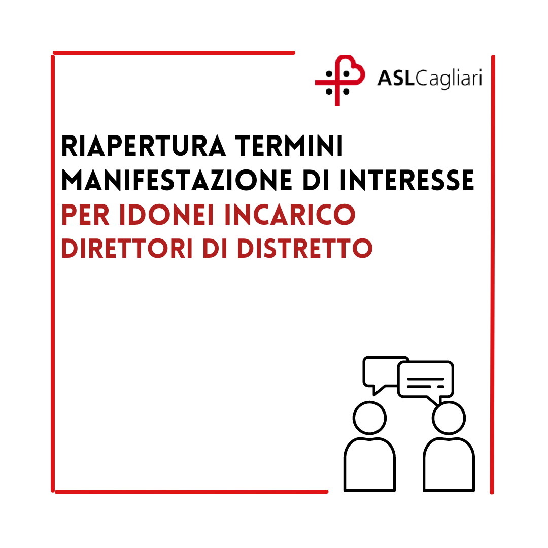 Manifestazione di interesse per incarichi di Direttore di Distretto