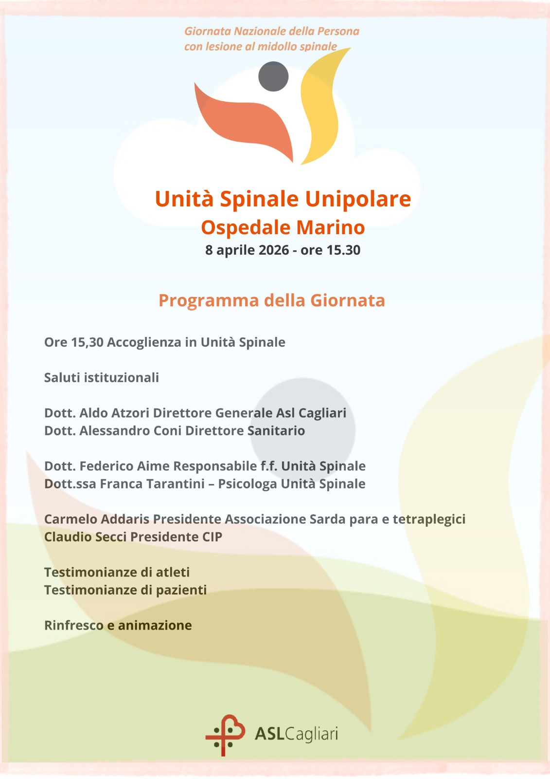 Giornata dedicata alle Lesioni Midollari: l’8 aprile un evento all’Unità Spinale
