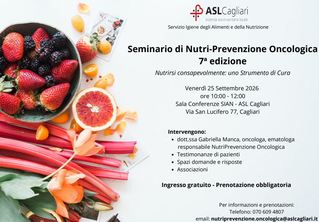 Seminario di Nutri-Prevenzione Oncologica – 7ª edizione