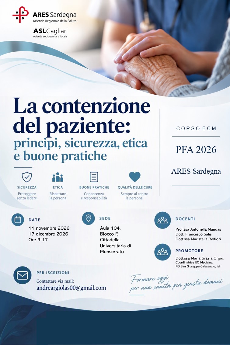 La contenzione del paziente: principi, sicurezza, etica e buone pratiche